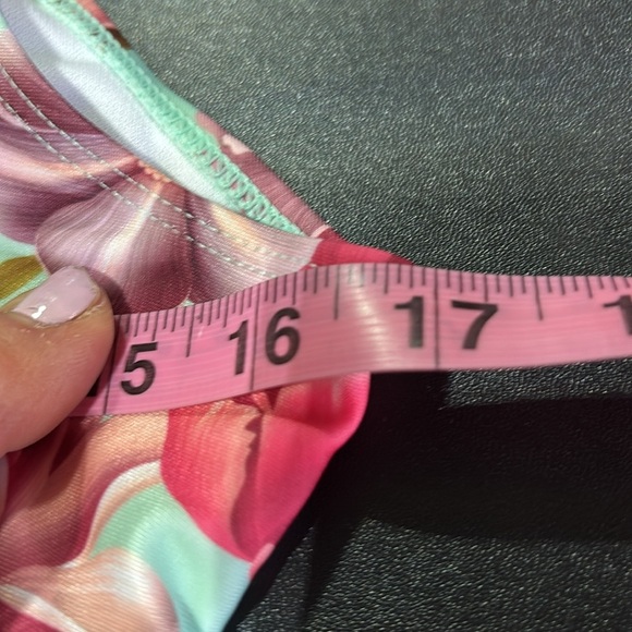 Nicole Miller Leaf Cascade print scoop neck/back,padded 1 piece swimsuit,summer - Picture 7 of 11